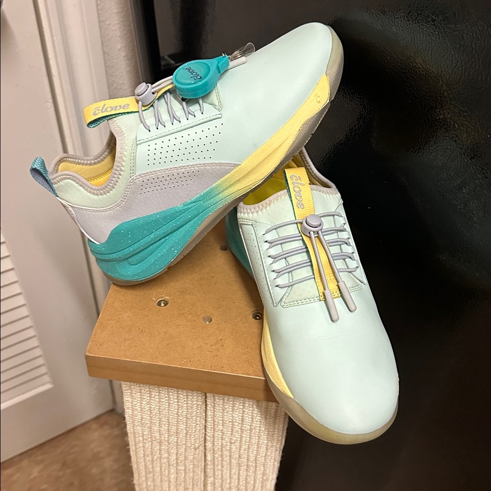 Clove Women's Mint and Yellow Slip-On Sneakers